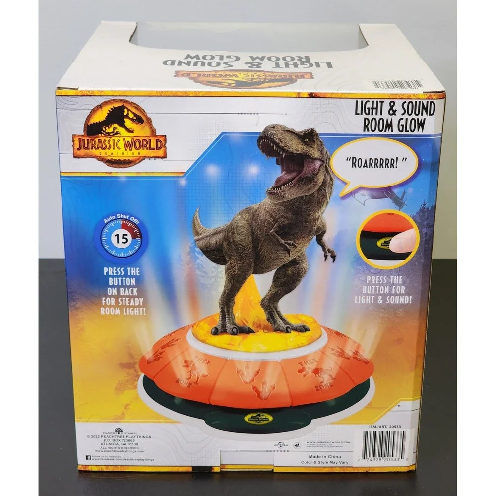 Jurassic World Dominion Tyrannosaurs Rex Roarin Rotating‎ Room Glow Night Light
